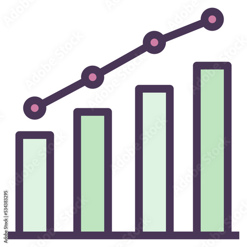 statistic modern line style icon