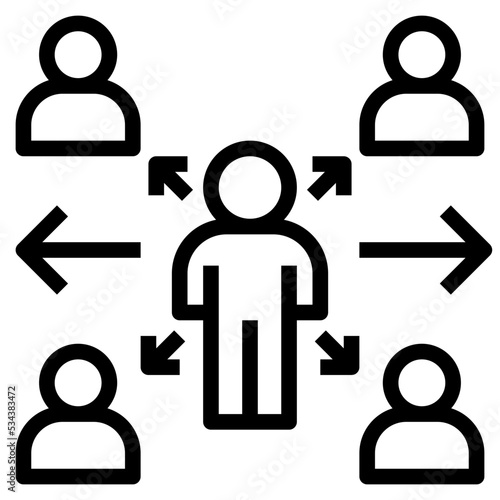 outsourcing modern line style icon