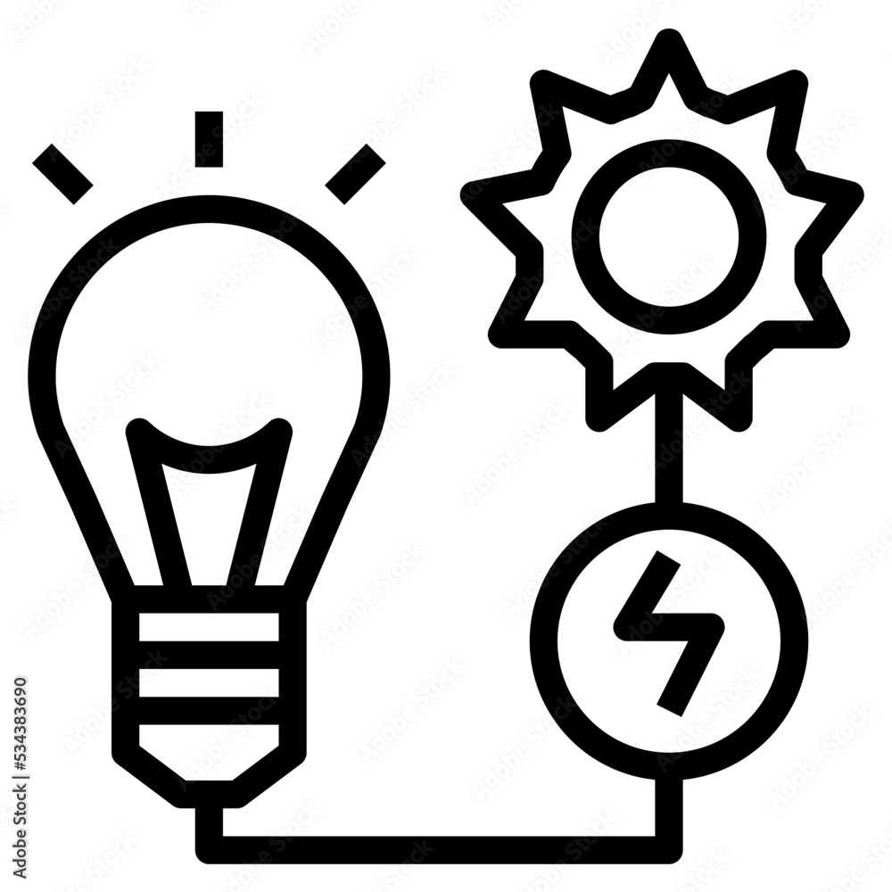 solar modern line style icon