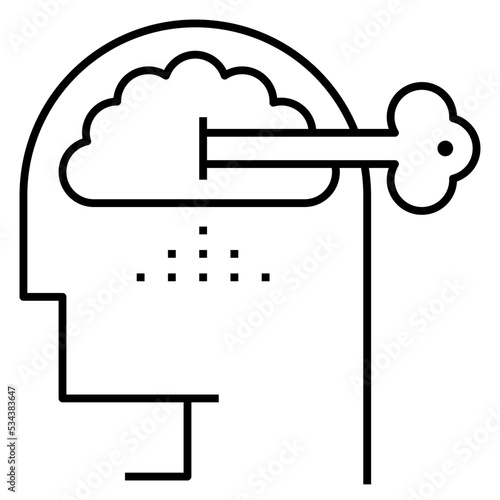 unlock modern line style icon