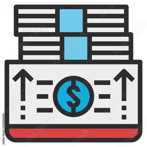 overdraft modern line style icon