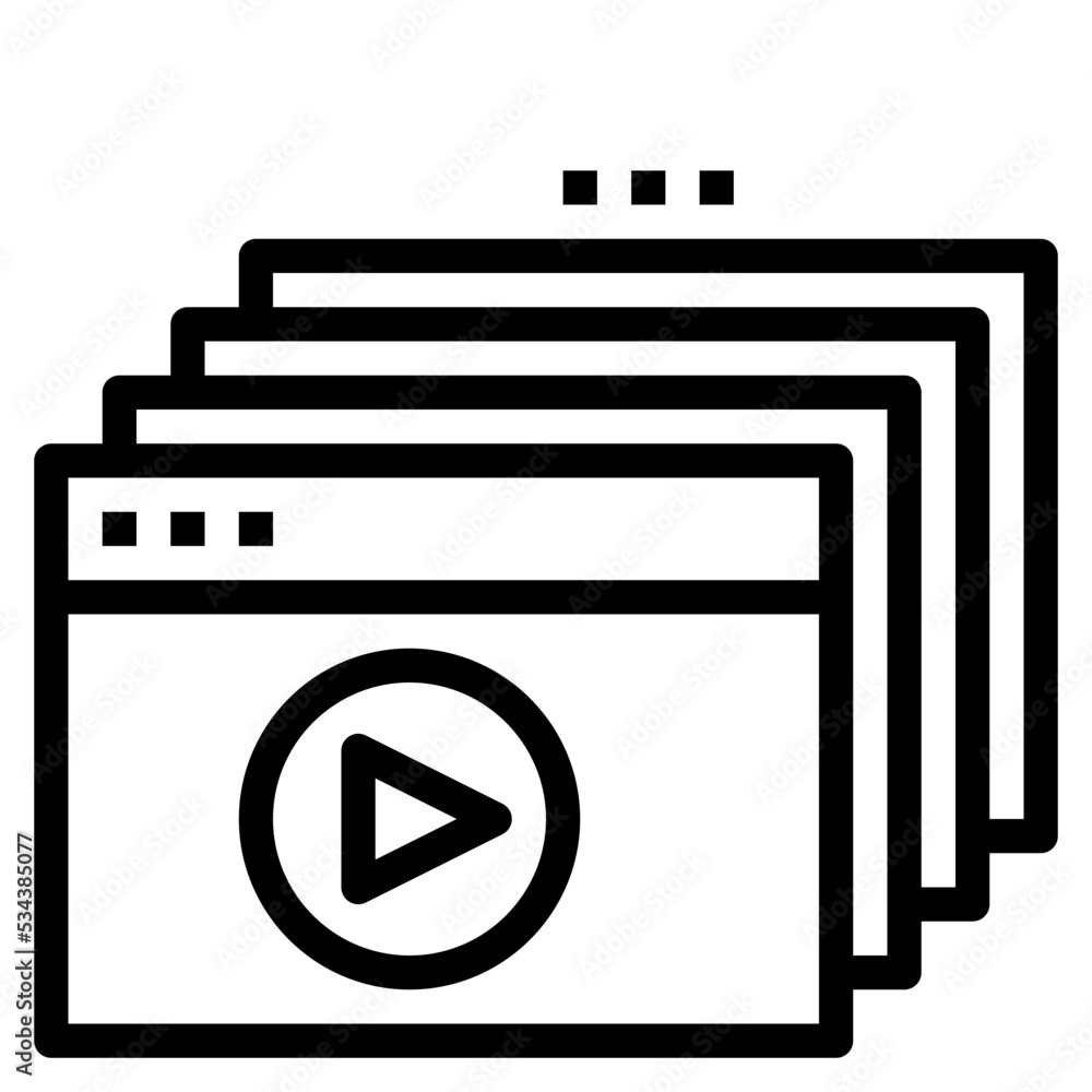 video modern line style icon