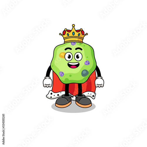 Mascot Illustration of amoeba king