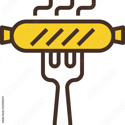 sausage modern line style icon