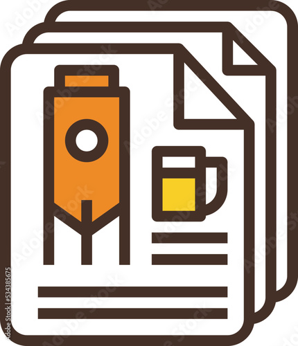 recipes modern line style icon