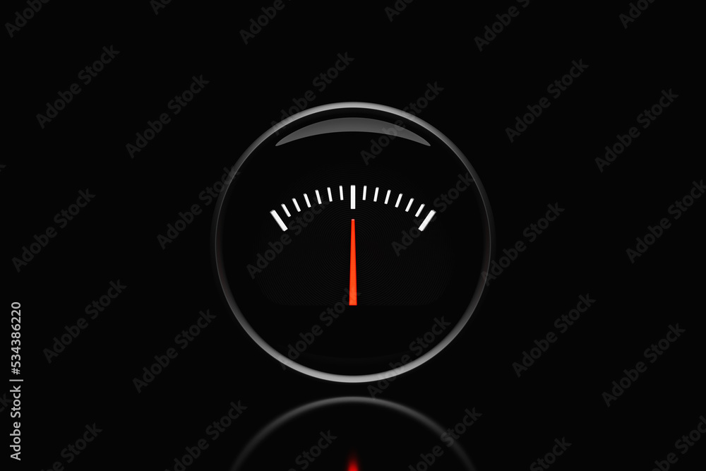 3d illustration round control panel icon. Risk concept on barometer. Credit rating scale 3d illustration round control panel icon. Risk concept on barometer. Credit rating scale
