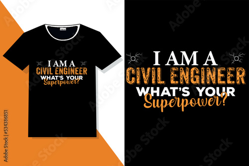  Engineer typography  t shirt 
