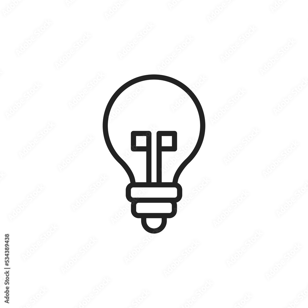 Simple Light Bulb Line Icon Idea Inspiration Solution Symbol Element Simple Light Bulb Line Icon Idea Inspiration Solution Symbol Element