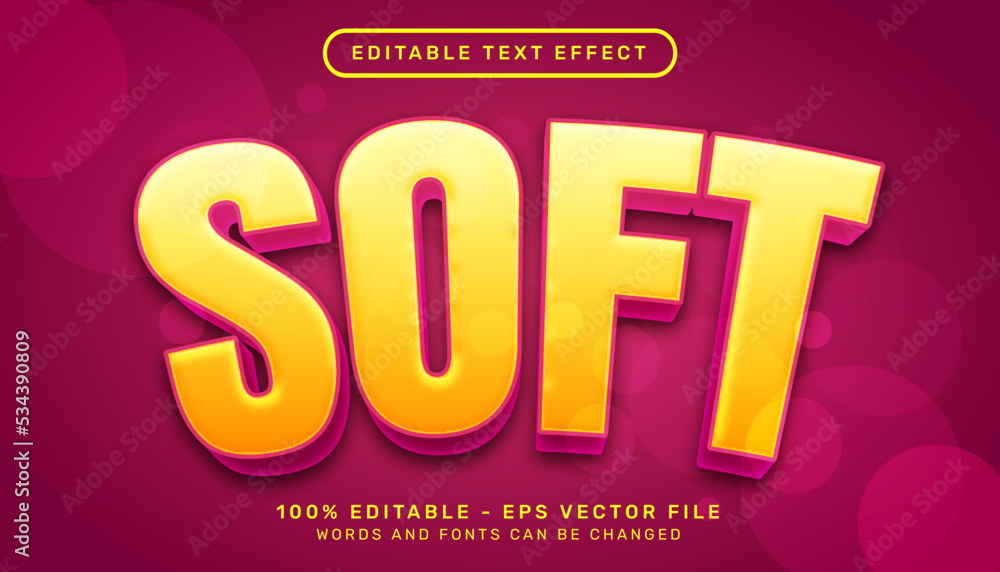 soft 3d text effect and editable text effect soft 3d text effect and editable text effect