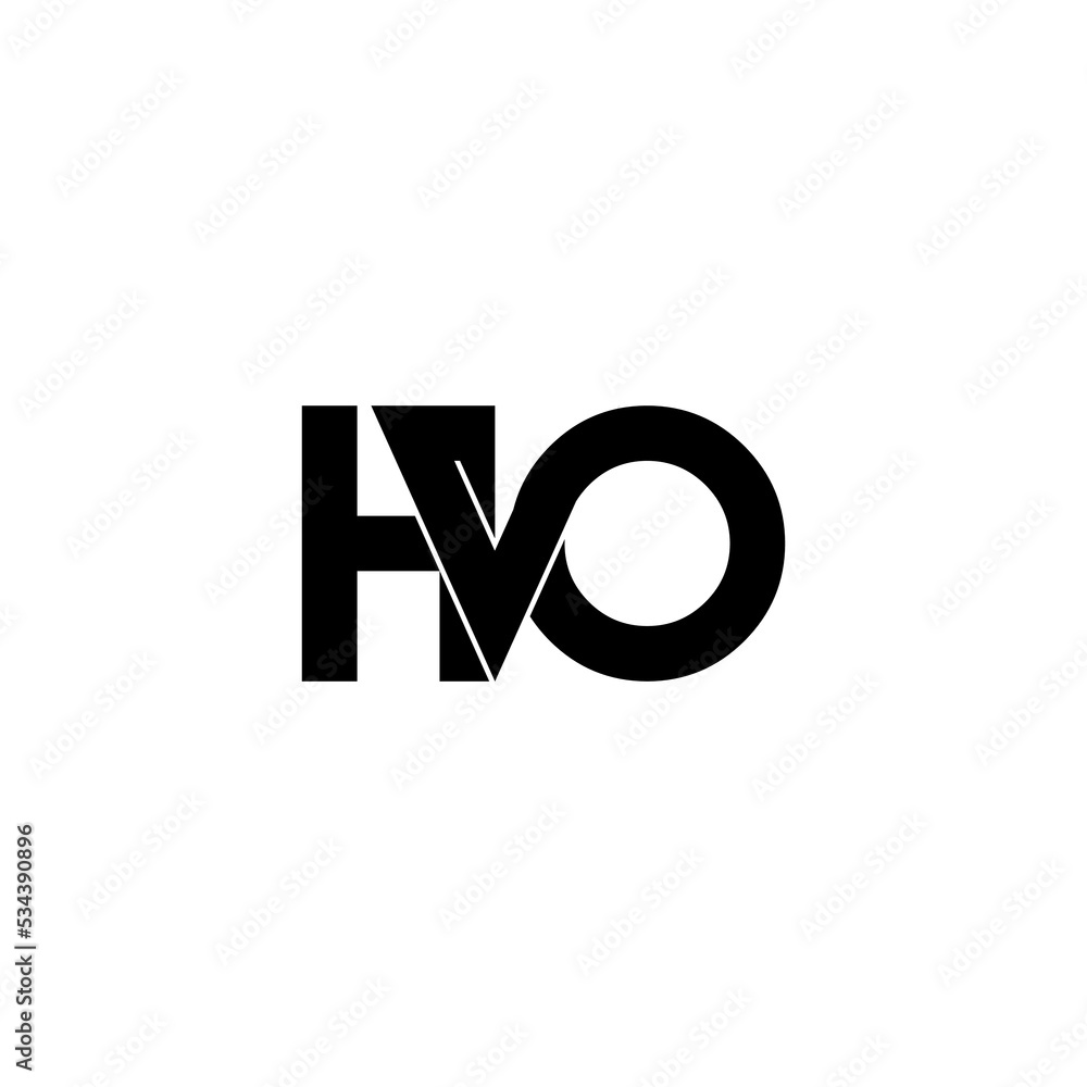 hvo lettering initial monogram logo design hvo lettering initial monogram logo design