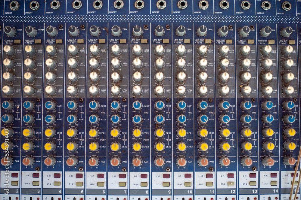 sound check for concert, mixer control, music engineer, backstage sound check for concert, mixer control, music engineer, backstage