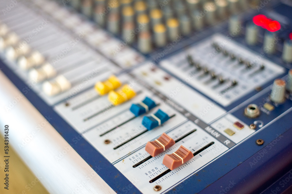 sound check for concert, mixer control, music engineer, backstage sound check for concert, mixer control, music engineer, backstage