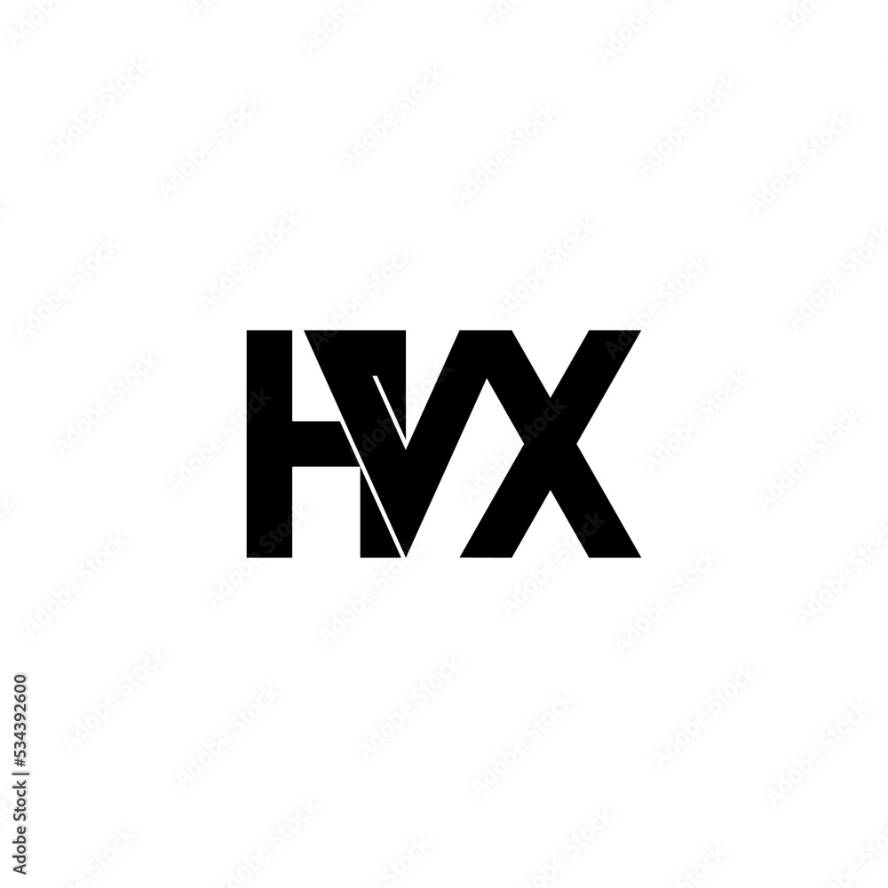 Obraz premium hvx lettering initial monogram logo design