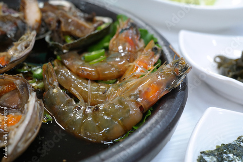 Fresh shrimp marinated in soy sauce
