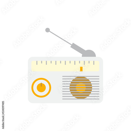 radio icon in color, isolated on white background 