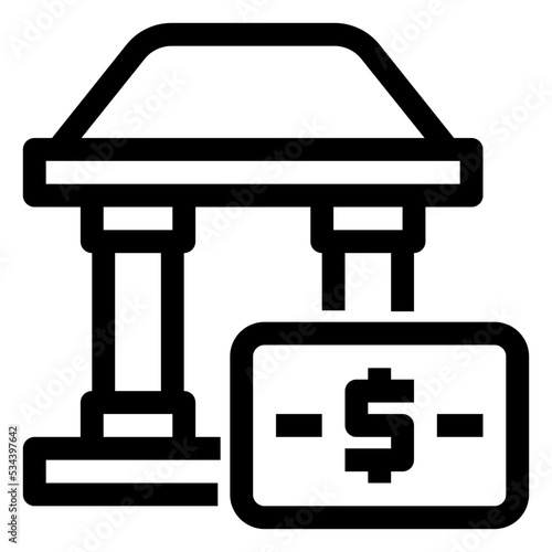 Bank Icon Outline