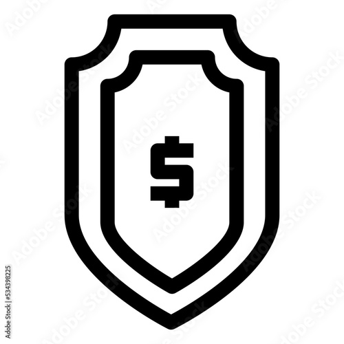 Money Secure Icon Outline