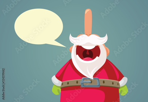 Liar Santa Claus with Big Nose Vector Cartoon Illustration. Impostor Santa preparing a Christmas scam deceiving people
