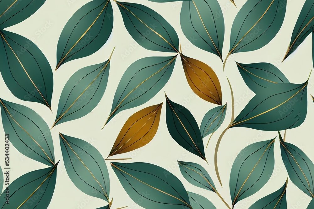 Seamless pattern with forest leafs. High quality illustration Seamless pattern with forest leafs. High quality illustration
