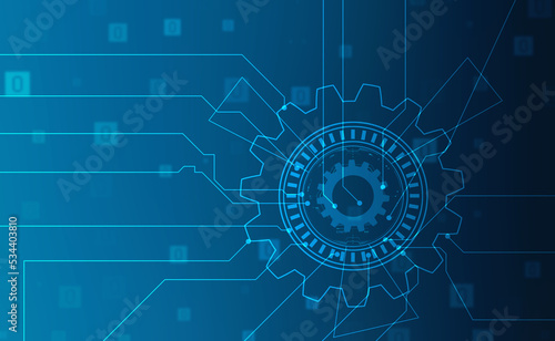 Process management, optimization operation, fix strategy industry, transmission gears wheel, software update status, Cog Gear Wheel on the technology abstract background
