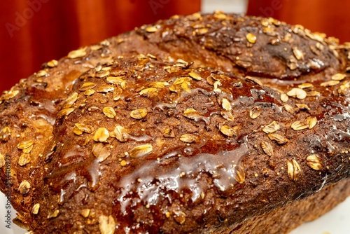 Wallpaper Mural Homemade 15-Grain Honey Whole Wheat Bread
- Freshly baked with honey on top Torontodigital.ca