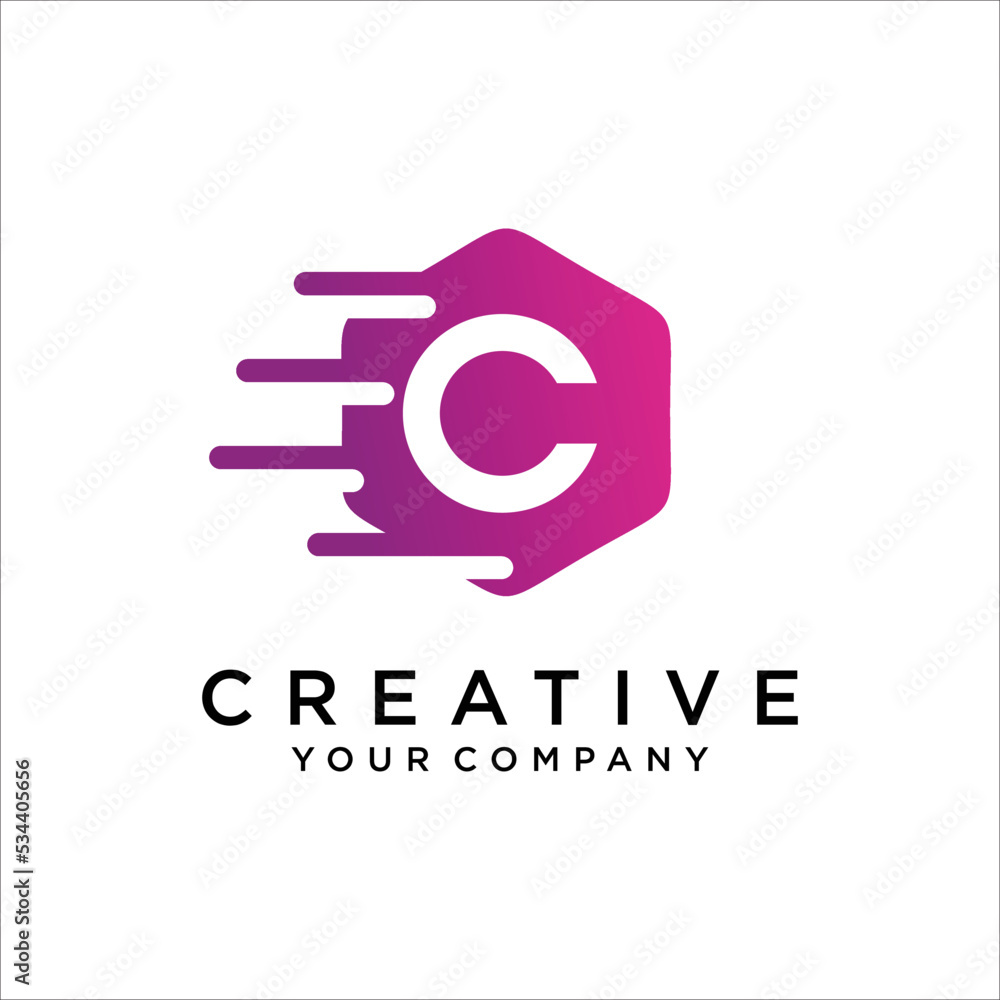 letter C and Dots Circle logo design Vector letter C and Dots Circle logo design Vector