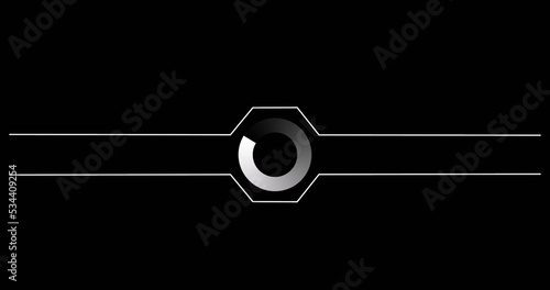 Image of data loading ring on black background