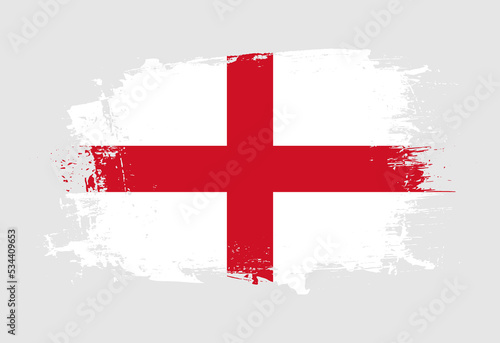 Brush painted national emblem of England country on white background