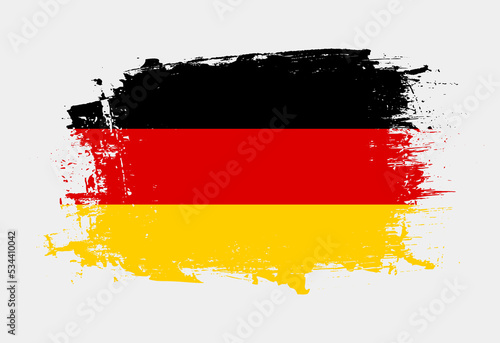 Brush painted national emblem of Germany country on white background
