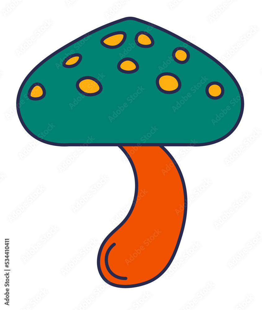 Organic mushroom icon, vegetable with cap vector Organic mushroom icon, vegetable with cap vector