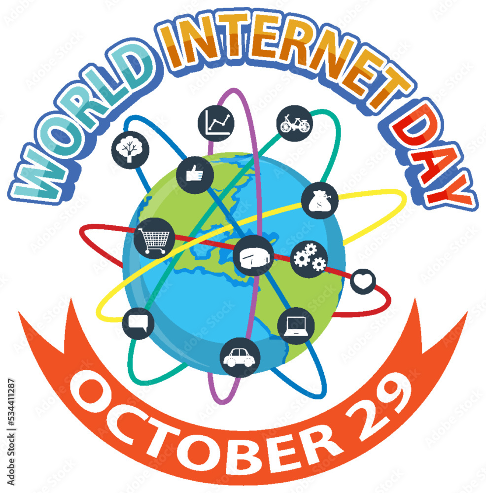 Fototapeta premium World Internet Day Banner Design