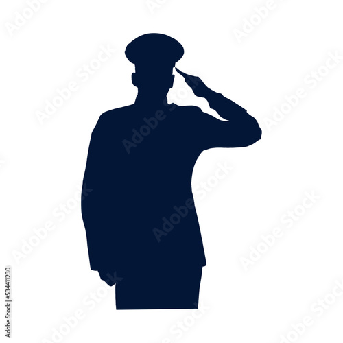 silhouette salute soldier