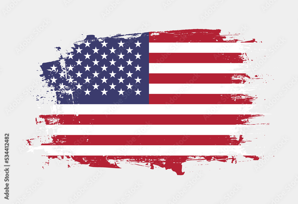 Brush painted national emblem of United States of America country on white background Brush painted national emblem of United States of America country on white background