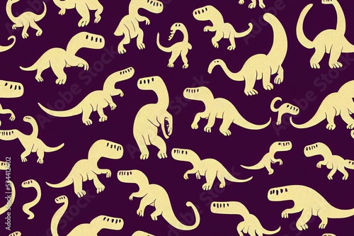 Seamless Dino pattern  print for T shirts  textiles  wrapping paper  web. Original design with t rex dinosaur. grunge design for boys .