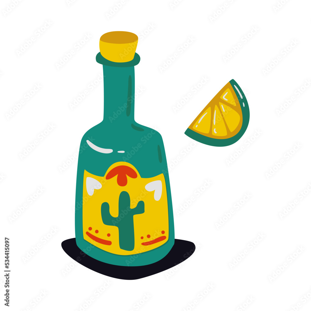 Tequila Flat Illustration Tequila Flat Illustration