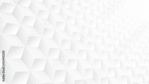 Fototapeta Naklejka Na Ścianę i Meble -  Abstract 3d modern square cube background. White and grey geometric pattern texture. vector art illustration