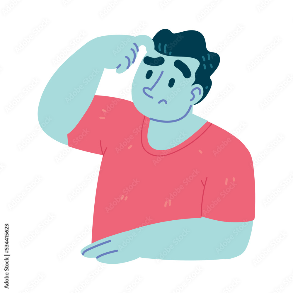 guy thinking difficult choice guy thinking difficult choice