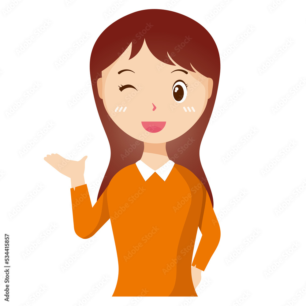 Woman avatar png flat color cartoon style. PNG illustration in flat style Woman avatar png flat color cartoon style. PNG illustration in flat style