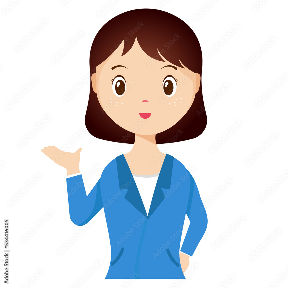 Woman avatar png flat color cartoon style. PNG illustration in flat style Woman avatar png flat color cartoon style. PNG illustration in flat style