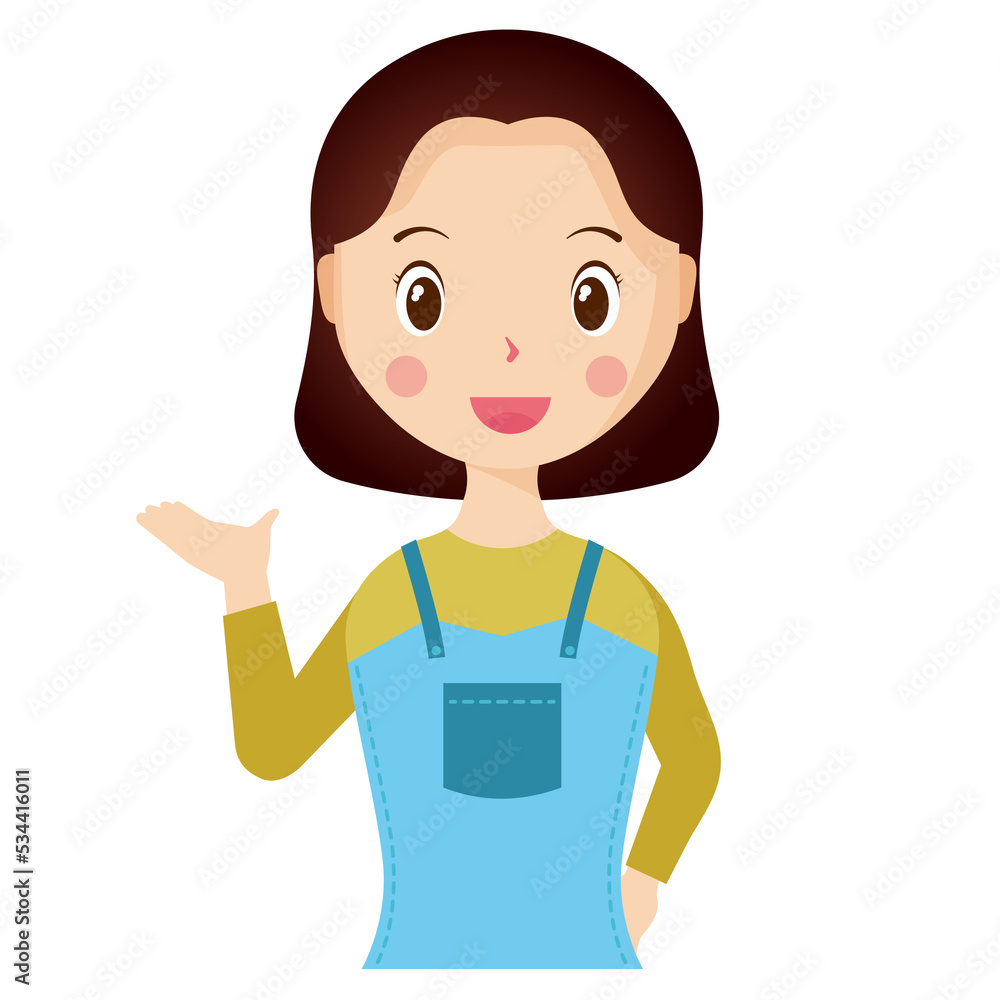Woman avatar png flat color cartoon style. PNG illustration in flat style Woman avatar png flat color cartoon style. PNG illustration in flat style