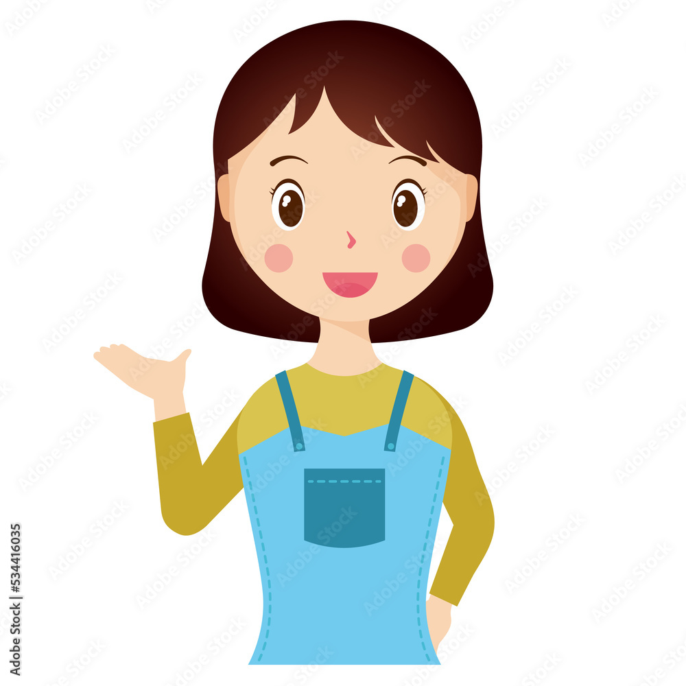 Woman avatar png flat color cartoon style. PNG illustration in flat style Woman avatar png flat color cartoon style. PNG illustration in flat style