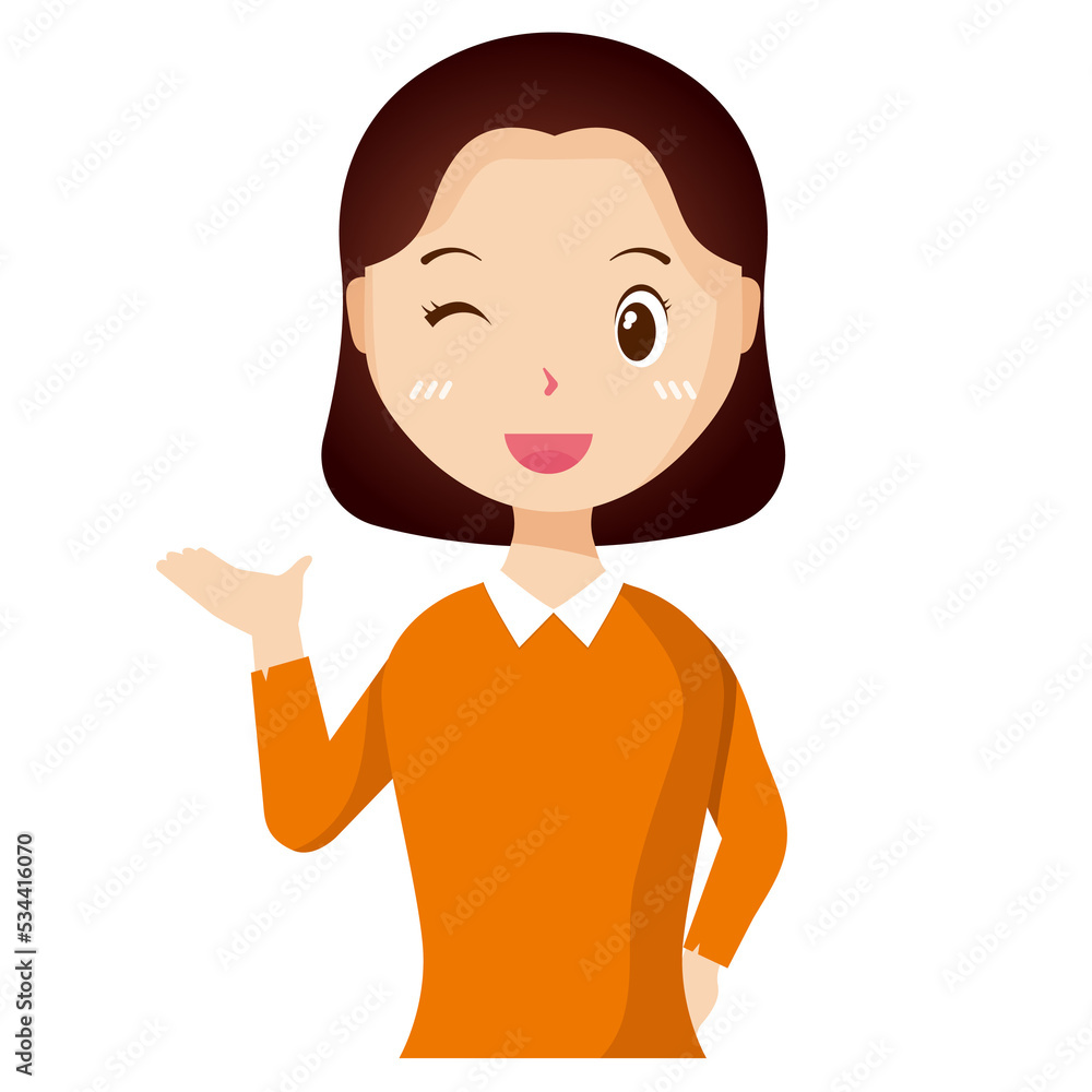 Woman avatar png flat color cartoon style. PNG illustration in flat style Woman avatar png flat color cartoon style. PNG illustration in flat style
