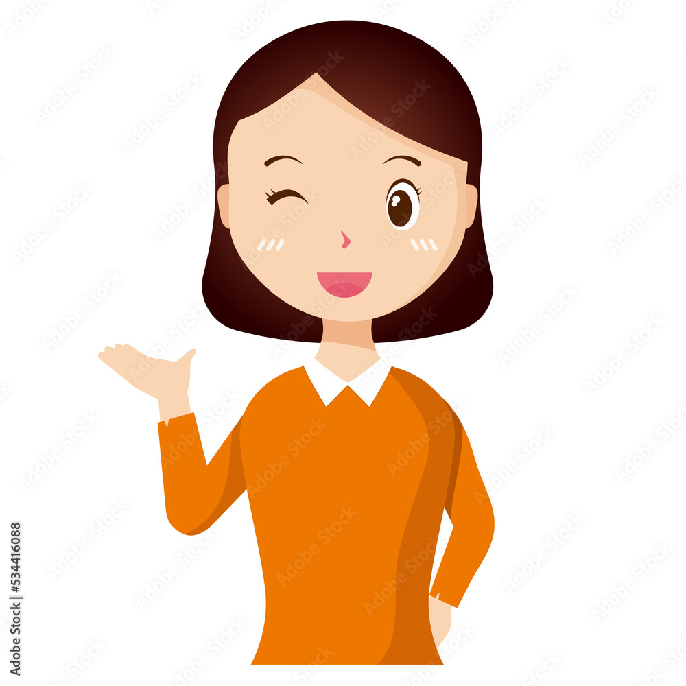 Woman avatar png flat color cartoon style. PNG illustration in flat style Woman avatar png flat color cartoon style. PNG illustration in flat style