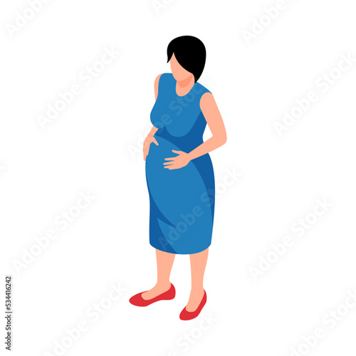 Isometric Pregnant Woman