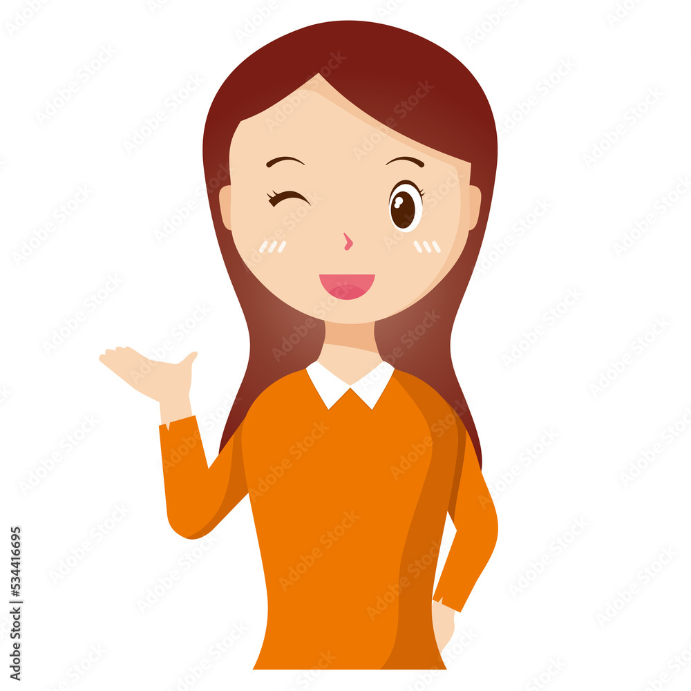 Woman avatar png flat color cartoon style. PNG illustration in flat style Woman avatar png flat color cartoon style. PNG illustration in flat style