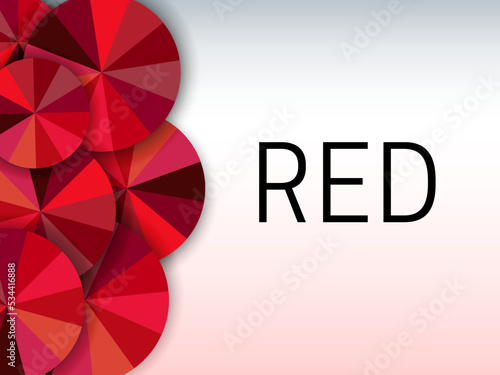 Red Color Background Illustration Banner with Red Shade Color Wheels