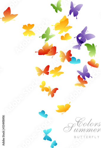 Flying butterflies. Vector decoration element.
