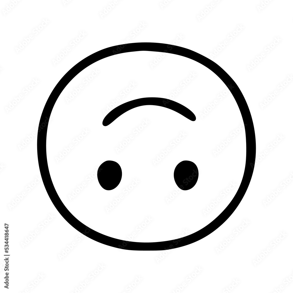 happy face emoticon in doodle style happy face emoticon in doodle style