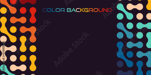 Rainbow metaball banner. Vector abstract colorful background. photo