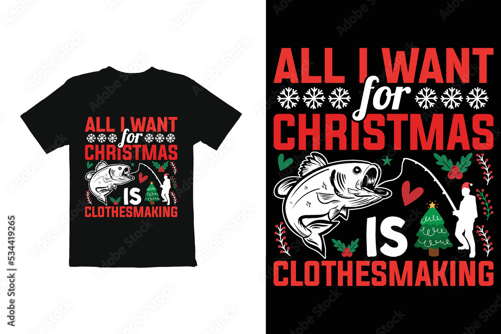 Obraz premium t shirt design. Christmas T-shirt Design. Christmas day plan clothesmaking